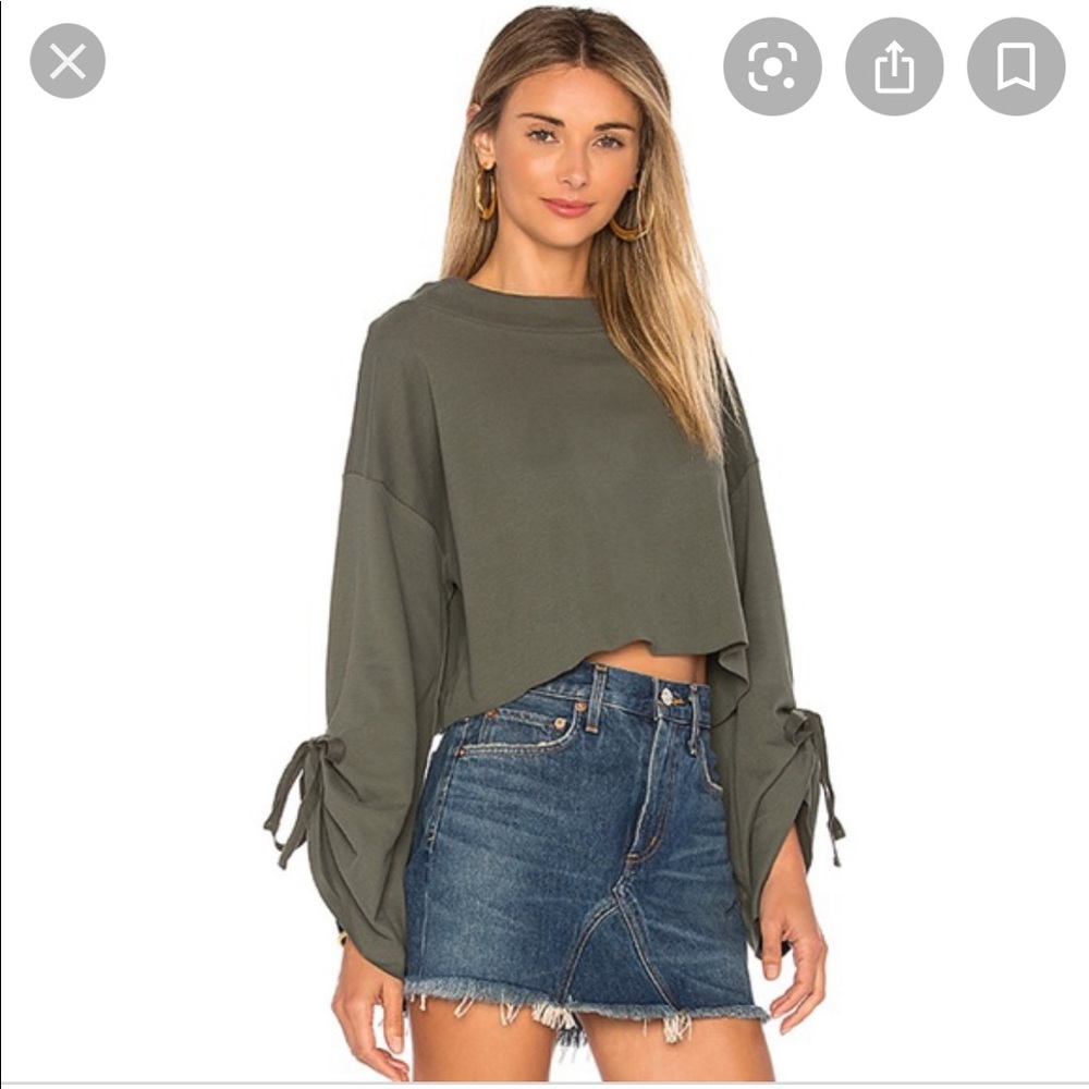 Free People Cropped Sweatshirt